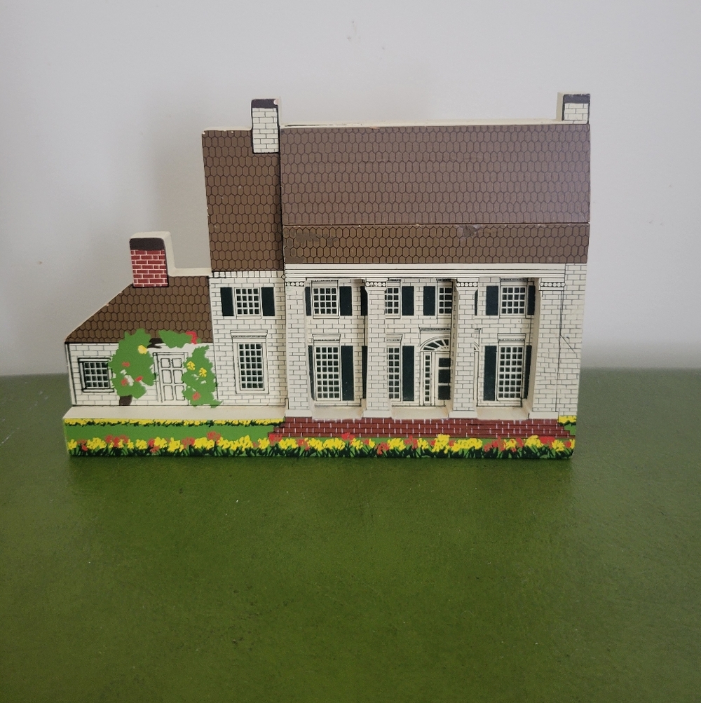 Vintage 1995 Gone With The Wind Tara Home House Wooden Decor Display